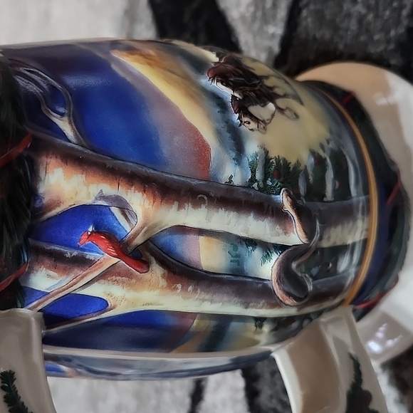 BUDWEISER 2000 HOILDAY CLYDESDALES HORSES MOUNTAIN BEER STEIN MUG CUP - Picture 3 of 11